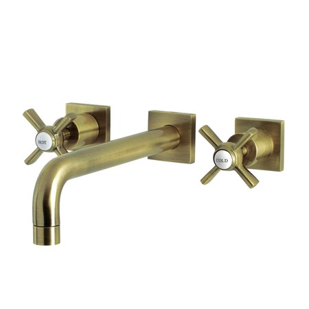 Kingston Brass KS6023ZX Wall Mount Tub Faucet, Antique Brass KS6023ZX